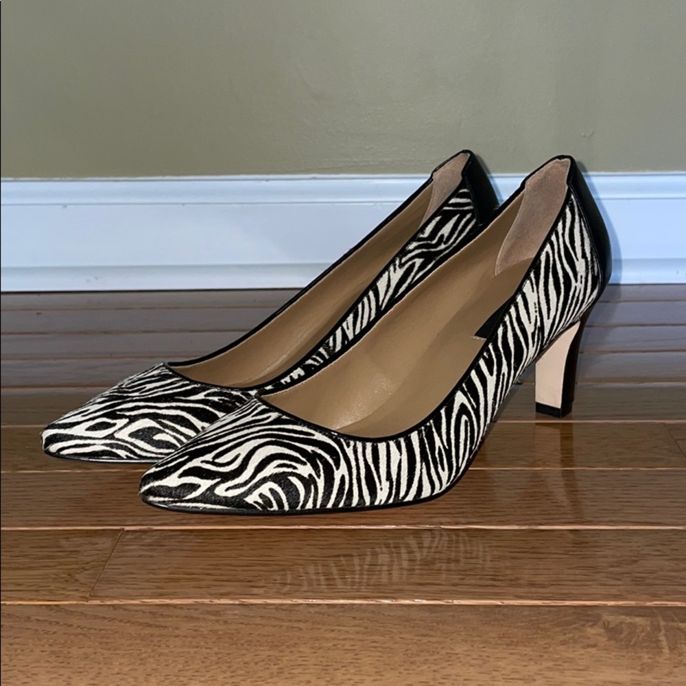 NWOT Ann Taylor Zebra Kitten Size 7M Heels